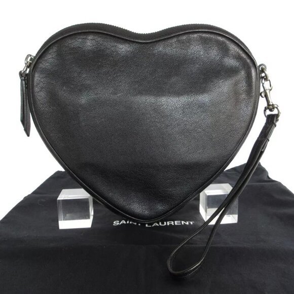 Auth SAINT LAURENT Clutch bag Black / blue leather/suede - Picture 3 of 12